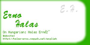 erno halas business card